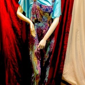 Women’s tie die overalls adjustable fit lightweight casual pants